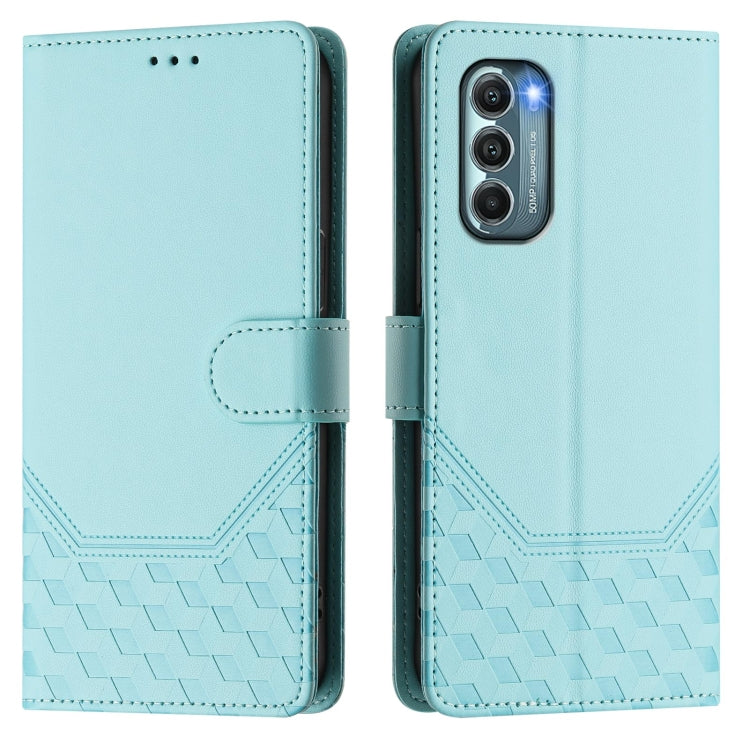 For Motorola Moto G Stylus 2022 5G Honeycomb Embossing RFID Leather Phone Case