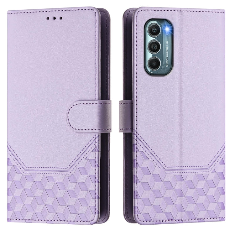 For Motorola Moto G Stylus 2022 5G Honeycomb Embossing RFID Leather Phone Case