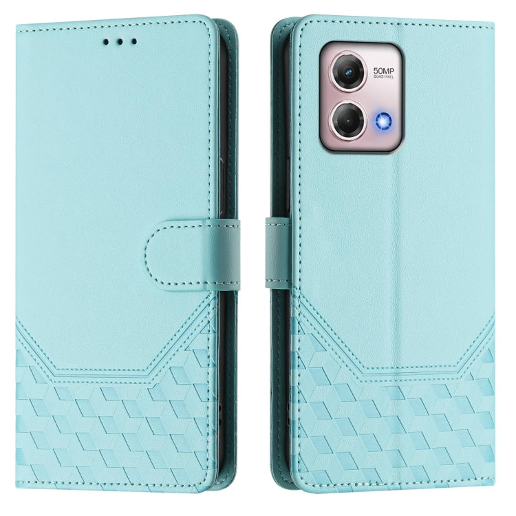 For Motorola Moto G Stylus 2023 4G Honeycomb Embossing RFID Leather Phone Case