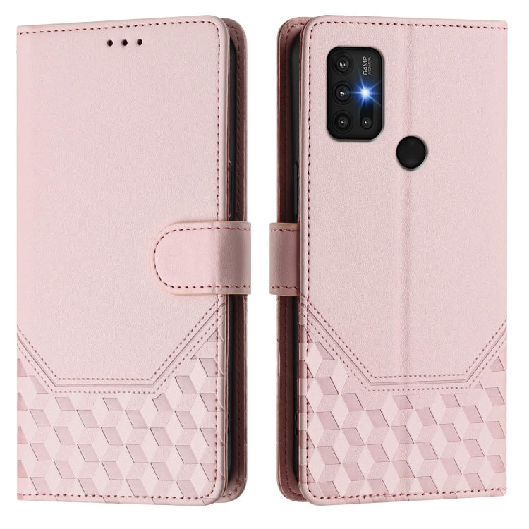 For Motorola Moto G30 / G20 / G10 Honeycomb Embossing RFID Leather Phone Case