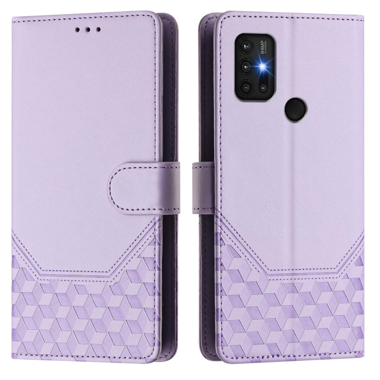 For Motorola Moto G30 / G20 / G10 Honeycomb Embossing RFID Leather Phone Case