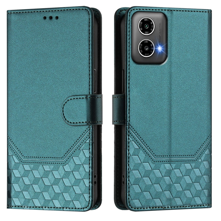For Motorola Moto G34 5G / G45 5G Honeycomb Embossing RFID Leather Phone Case