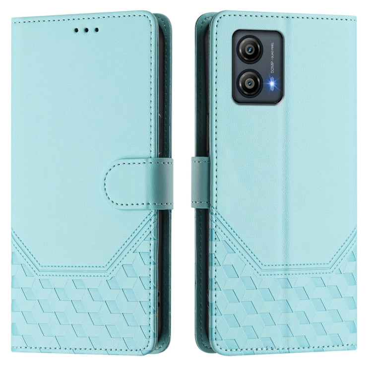 For Motorola Moto G53 5G / G13 4G / G23 4G Honeycomb Embossing RFID Leather Phone Case