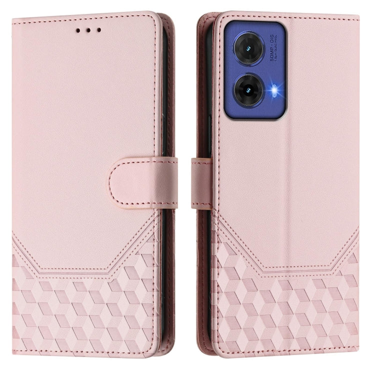 For Motorola Moto G85 5G Honeycomb Embossing RFID Leather Phone Case