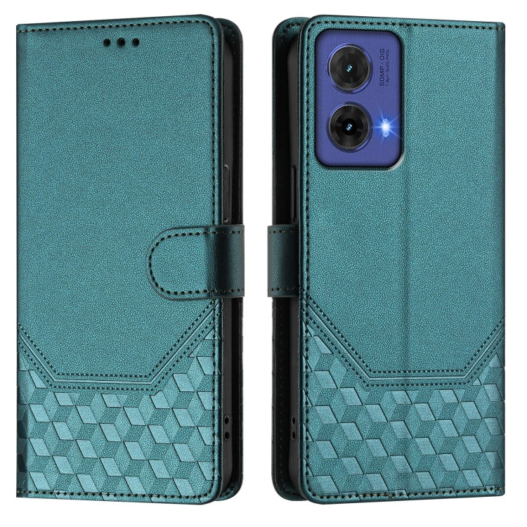 For Motorola Moto G85 5G Honeycomb Embossing RFID Leather Phone Case