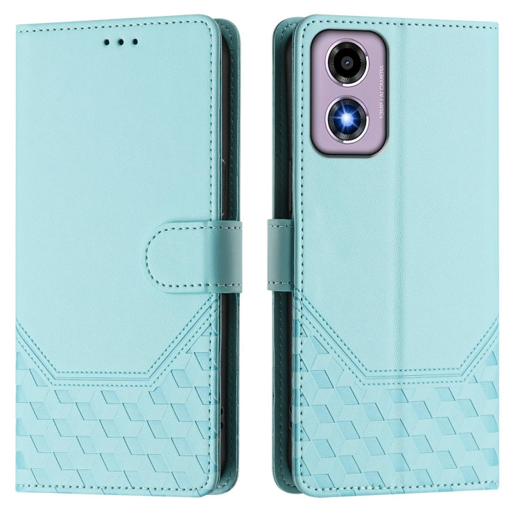 For Motorola Moto G04 4G / G04s 4G Honeycomb Embossing RFID Leather Phone Case