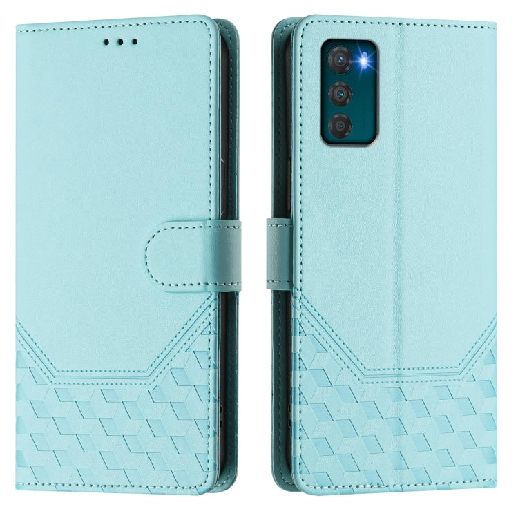 For Motorola Moto G42 Honeycomb Embossing RFID Leather Phone Case