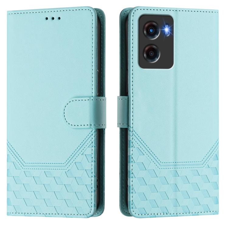 For Motorola Moto G05 Honeycomb Embossing RFID Leather Phone Case