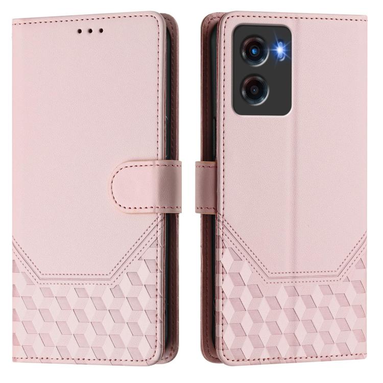 For Motorola Moto G05 Honeycomb Embossing RFID Leather Phone Case