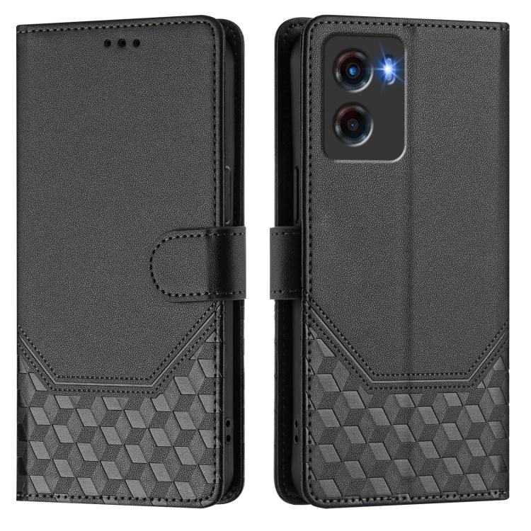 For Motorola Moto G05 Honeycomb Embossing RFID Leather Phone Case