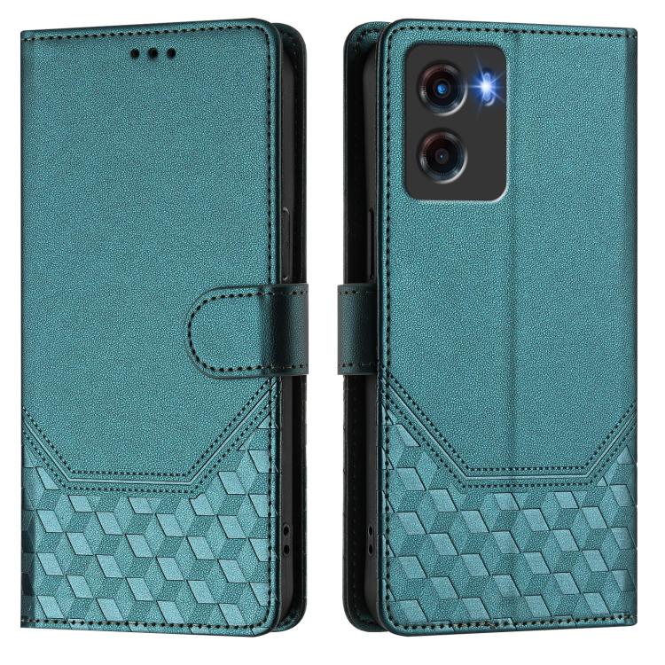 For Motorola Moto G05 Honeycomb Embossing RFID Leather Phone Case