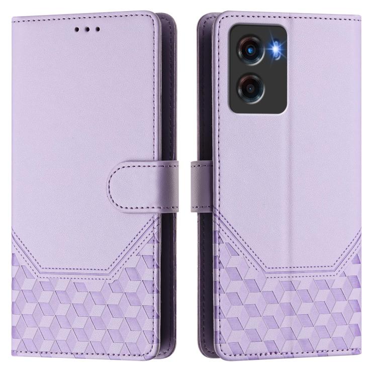 For Motorola Moto G05 Honeycomb Embossing RFID Leather Phone Case