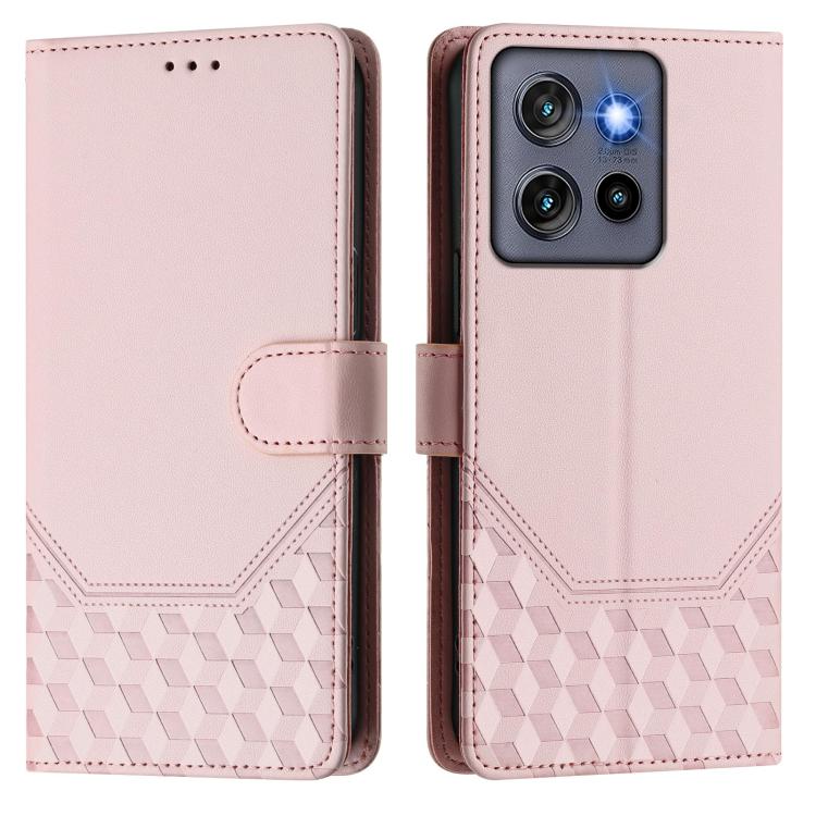 For Motorola Moto G Stylus  5G 2025 Honeycomb Embossing RFID Leather Phone Case
