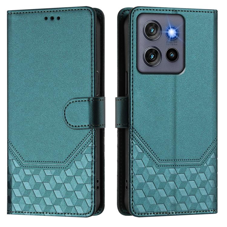 For Motorola Moto G Stylus  5G 2025 Honeycomb Embossing RFID Leather Phone Case