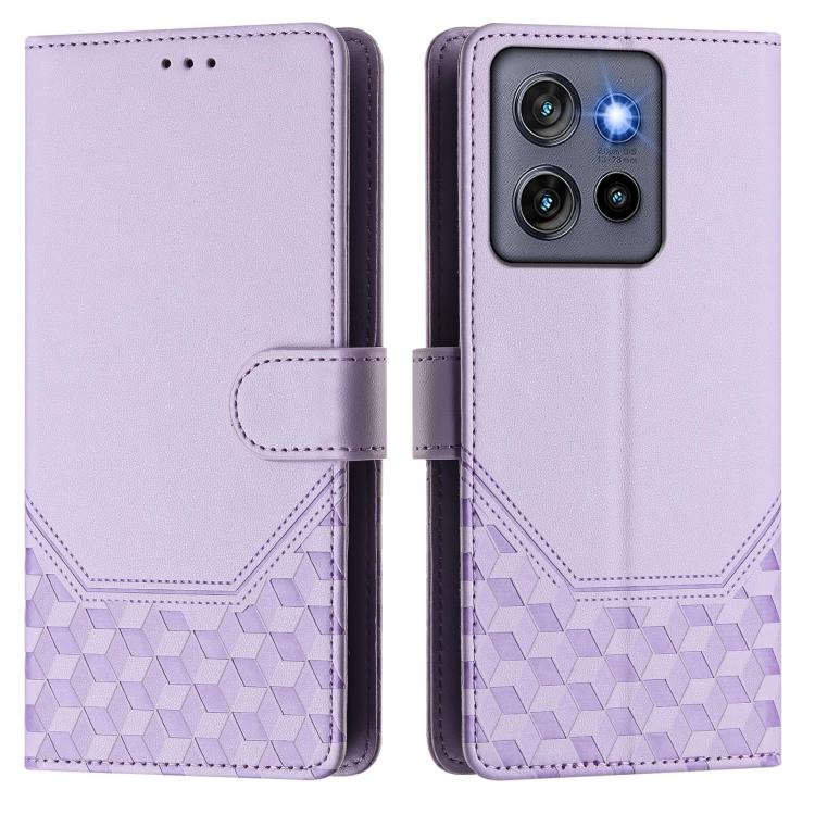 For Motorola Moto G Stylus  5G 2025 Honeycomb Embossing RFID Leather Phone Case