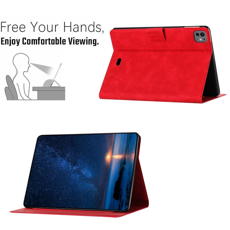 For iPad Pro 11 2025 / 2024 Embossed Couple Cat Smart Tablet Leather Case