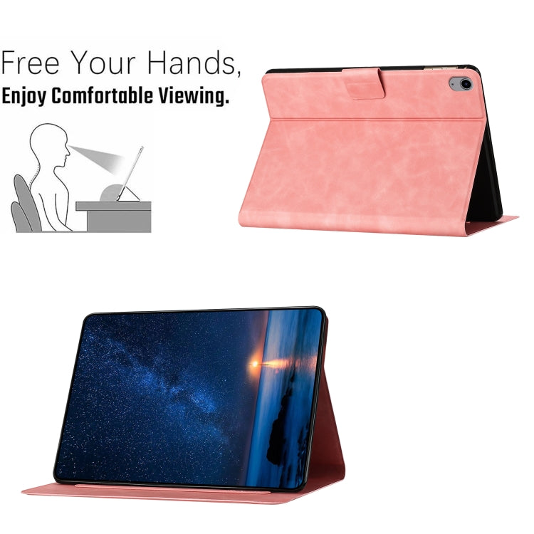 For iPad mini 2024 / mini 6 Embossed Couple Cat Smart Tablet Leather Case