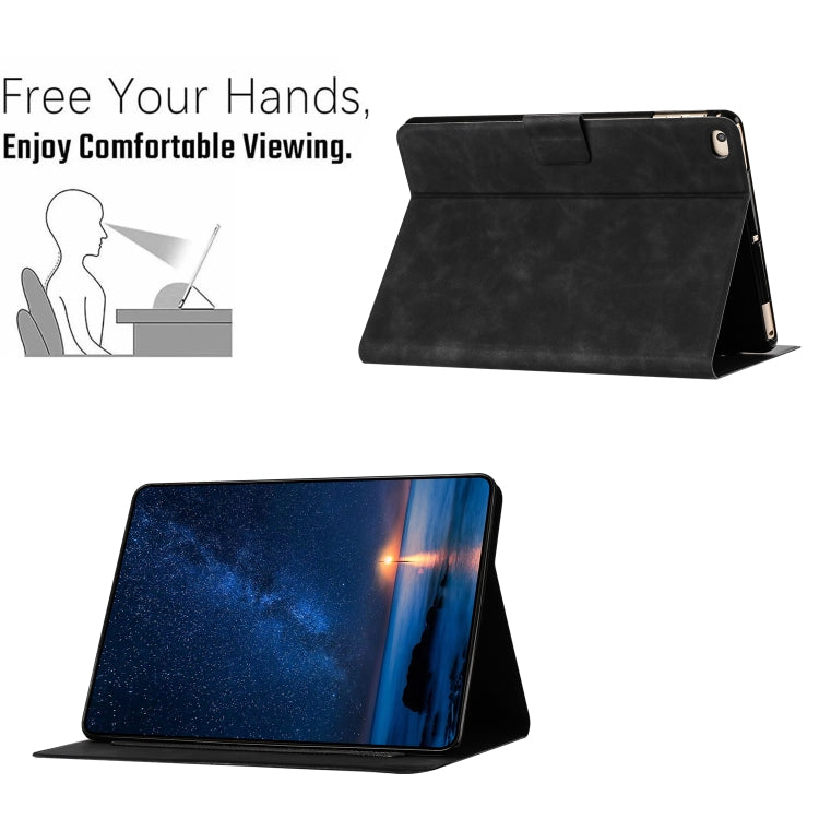 For iPad mini 5 / 4 / 3 / 2 / 1 Embossed Couple Cat Smart Tablet Leather Case