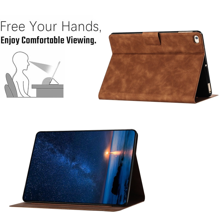 For iPad Air / Air 2 / 9.7 2017 / 2018 Embossed Couple Cat Smart Tablet Leather Case