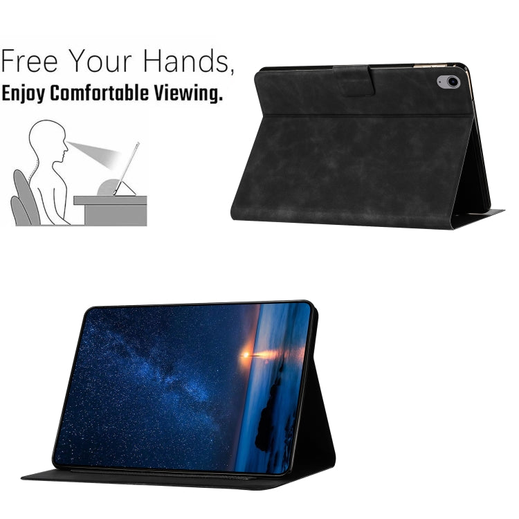 For iPad 2025 / 2022 Embossed Couple Cat Smart Tablet Leather Case