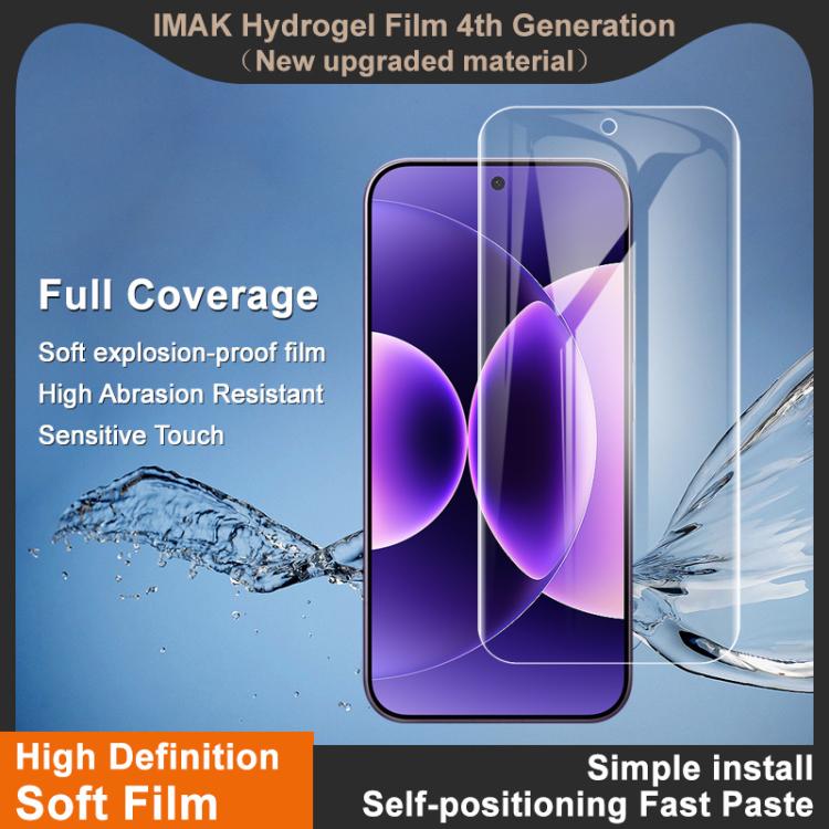 For Xiaomi 17 Pro Max imak 4th Generation  Full Coverage Screen Hydrogel Film Protector