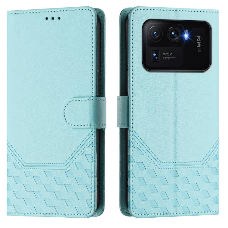 For Xiaomi Mi 11 Ultra Honeycomb Embossing RFID Leather Phone Case