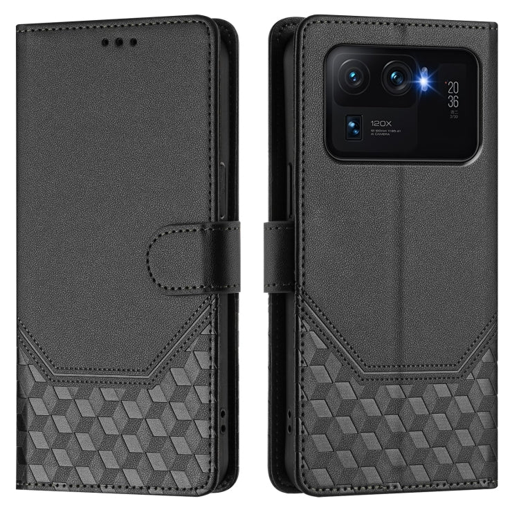 For Xiaomi Mi 11 Ultra Honeycomb Embossing RFID Leather Phone Case