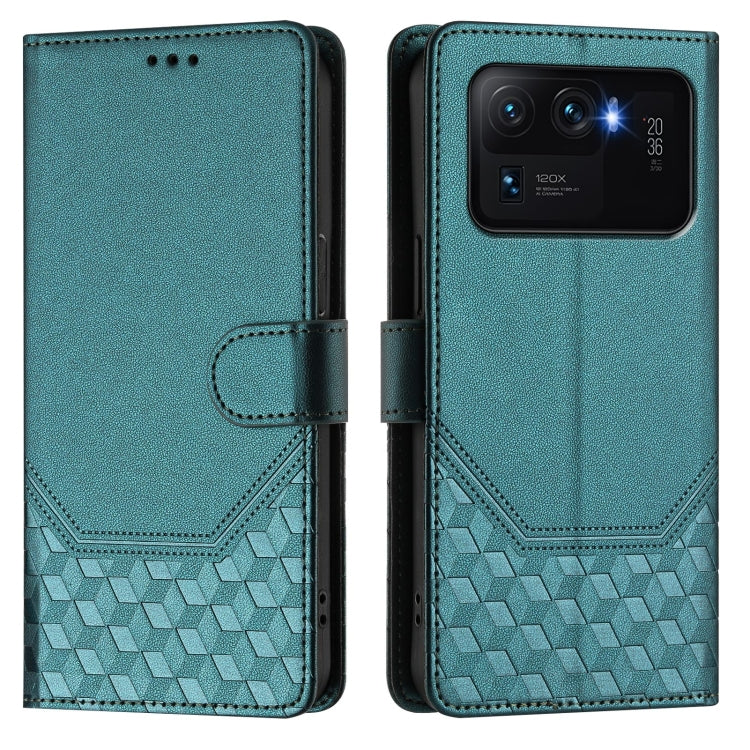 For Xiaomi Mi 11 Ultra Honeycomb Embossing RFID Leather Phone Case