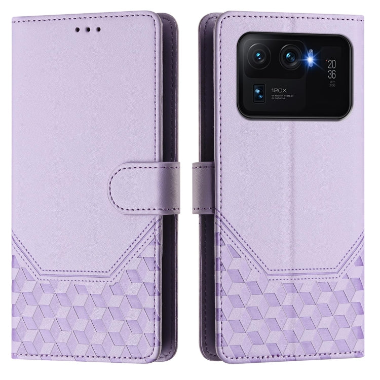 For Xiaomi Mi 11 Ultra Honeycomb Embossing RFID Leather Phone Case