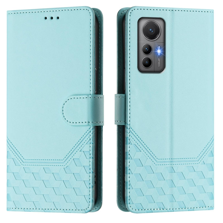 For Xiaomi 12 Lite Honeycomb Embossing RFID Leather Phone Case