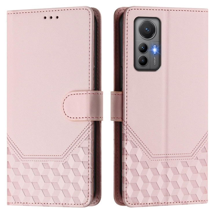 For Xiaomi 12 Lite Honeycomb Embossing RFID Leather Phone Case