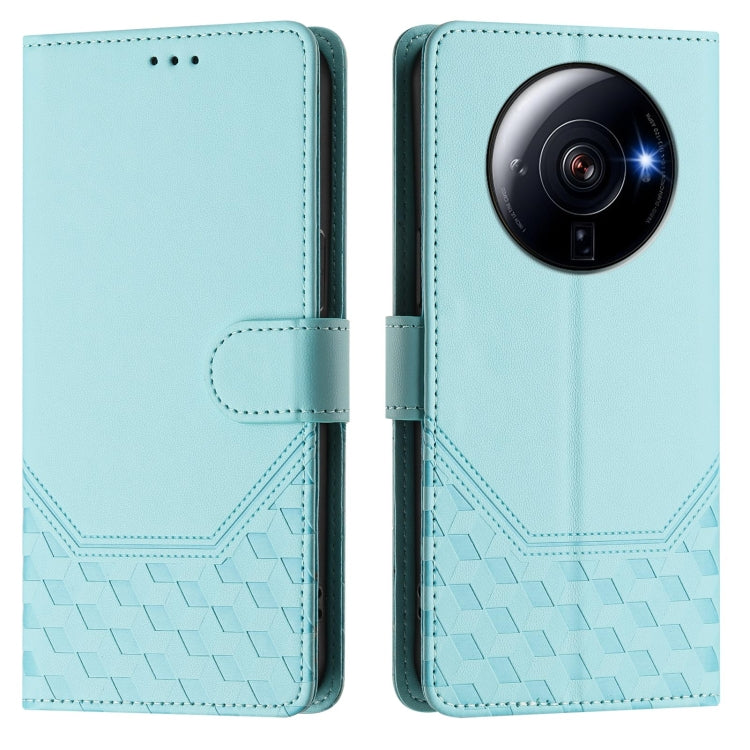 For Xiaomi 12S Ultra Honeycomb Embossing RFID Leather Phone Case
