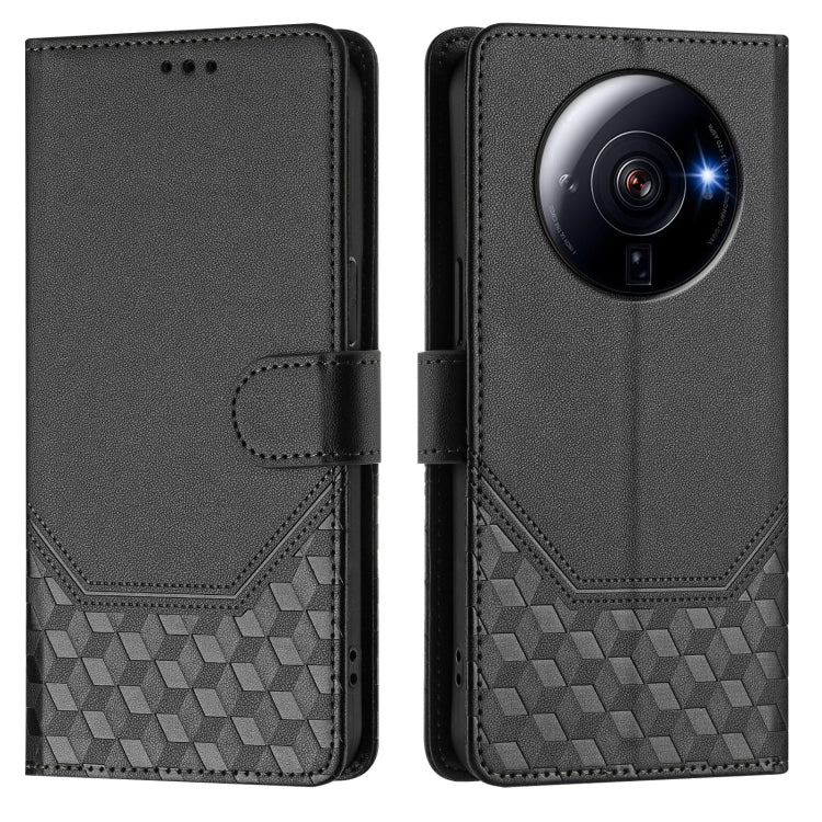 For Xiaomi 12S Ultra Honeycomb Embossing RFID Leather Phone Case