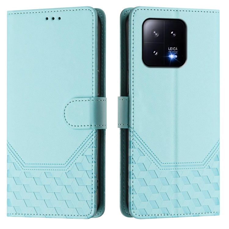 For Xiaomi 13 5G Honeycomb Embossing RFID Leather Phone Case