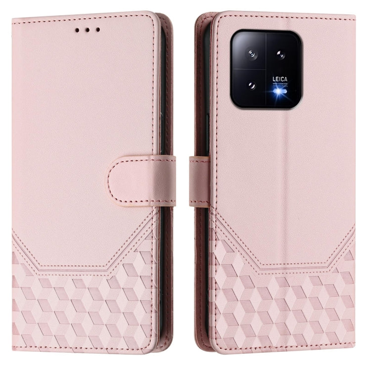 For Xiaomi 13 5G Honeycomb Embossing RFID Leather Phone Case