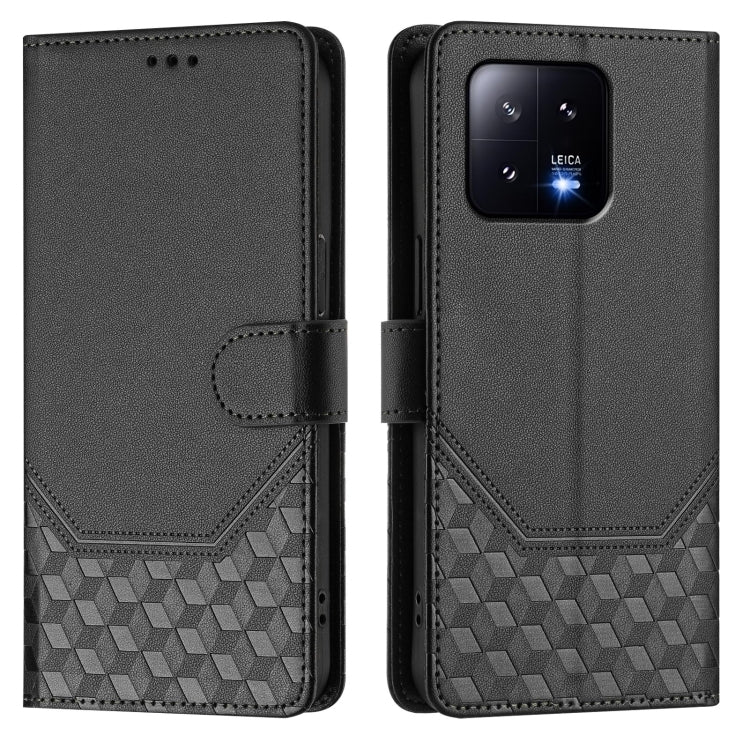 For Xiaomi 13 5G Honeycomb Embossing RFID Leather Phone Case