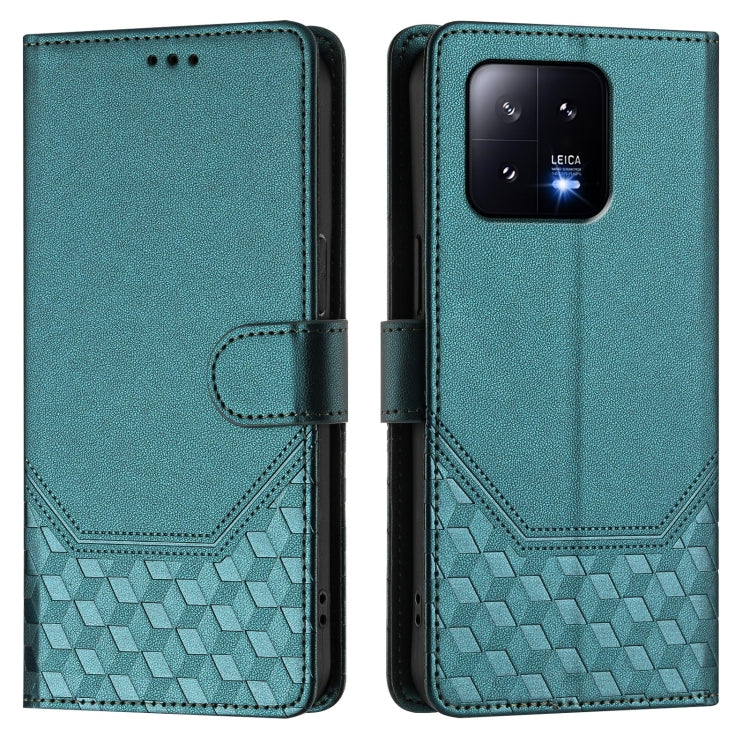 For Xiaomi 13 5G Honeycomb Embossing RFID Leather Phone Case