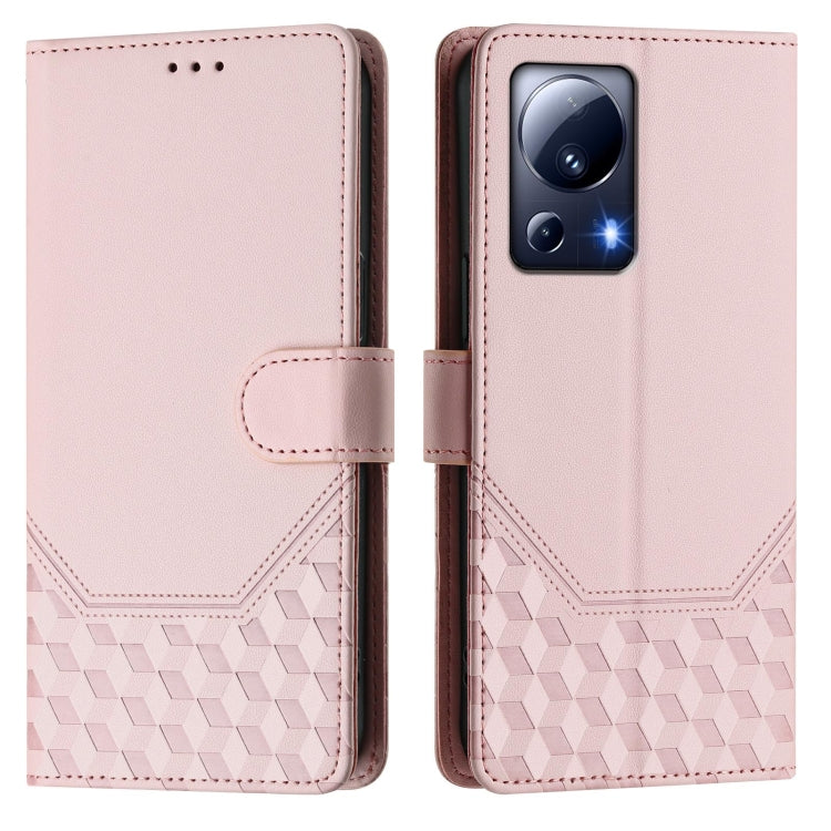 For Xiaomi 13 Lite 5G / Civi 2 Honeycomb Embossing RFID Leather Phone Case