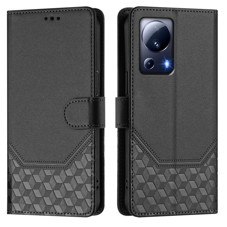 For Xiaomi 13 Lite 5G / Civi 2 Honeycomb Embossing RFID Leather Phone Case