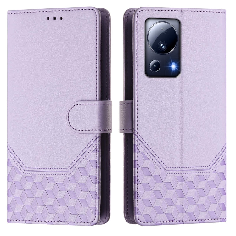 For Xiaomi 13 Lite 5G / Civi 2 Honeycomb Embossing RFID Leather Phone Case