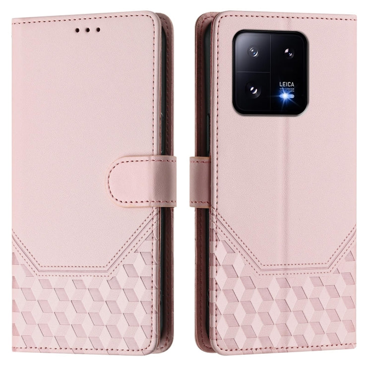 For Xiaomi 13 Pro 5G Honeycomb Embossing RFID Leather Phone Case