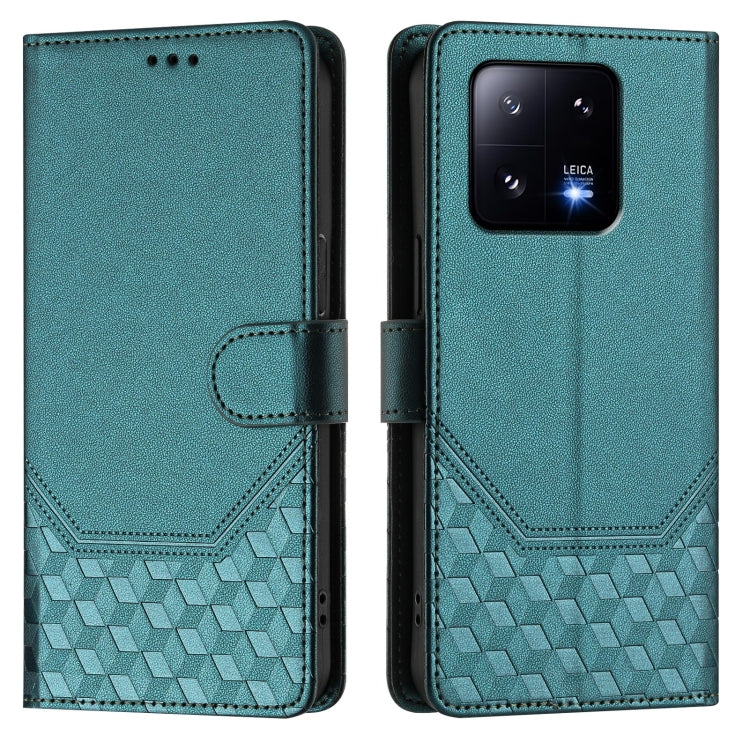 For Xiaomi 13 Pro 5G Honeycomb Embossing RFID Leather Phone Case