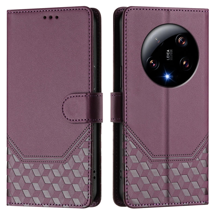 For Xiaomi 13 Ultra Honeycomb Embossing RFID Leather Phone Case