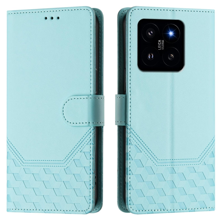 For Xiaomi 14 Honeycomb Embossing RFID Leather Phone Case