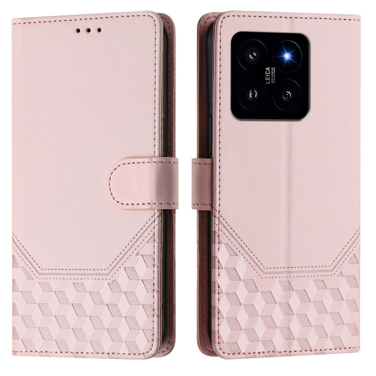 For Xiaomi 14 Honeycomb Embossing RFID Leather Phone Case