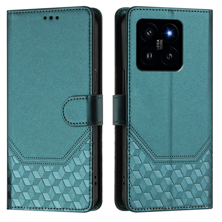 For Xiaomi 14 Honeycomb Embossing RFID Leather Phone Case