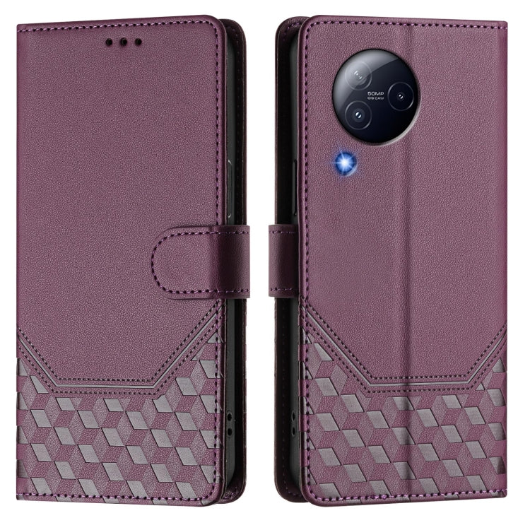 For Xiaomi Civi 3 Honeycomb Embossing RFID Leather Phone Case