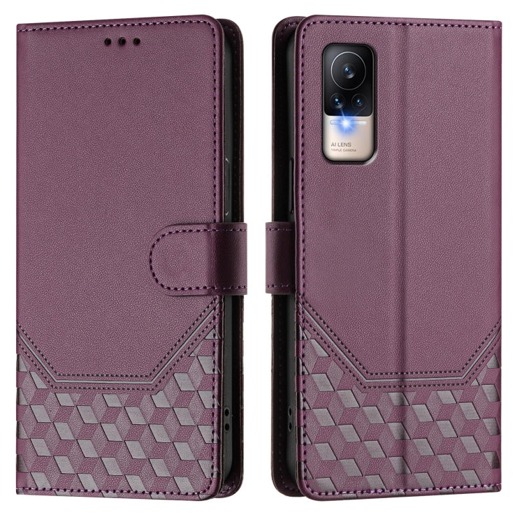 For Xiaomi Civi 1S Honeycomb Embossing RFID Leather Phone Case