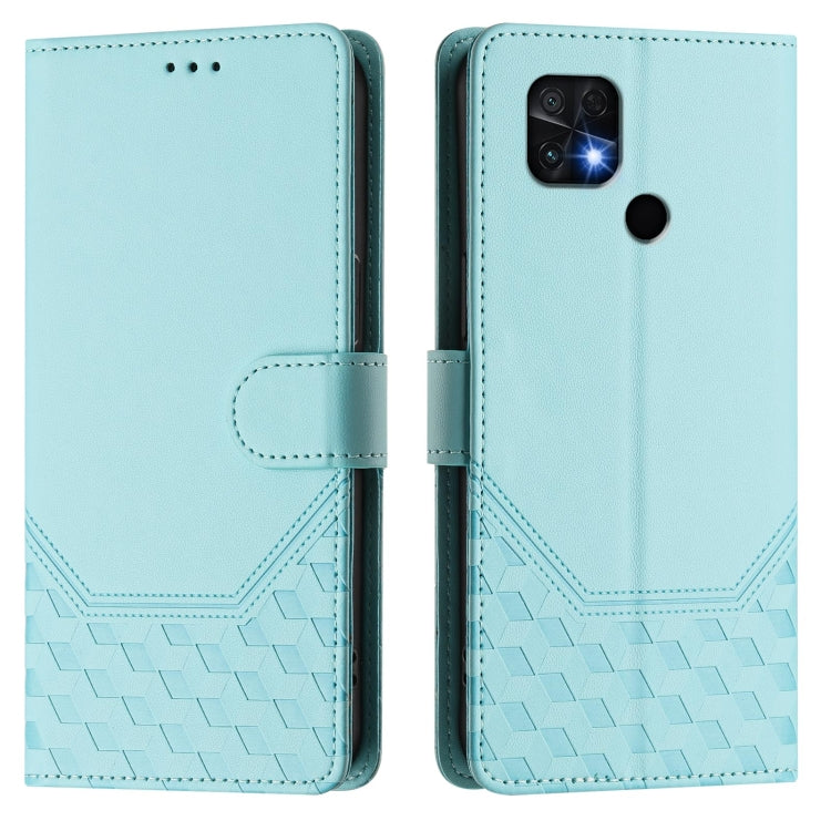 For Xiaomi Poco C40 / Redmi 10C Honeycomb Embossing RFID Leather Phone Case