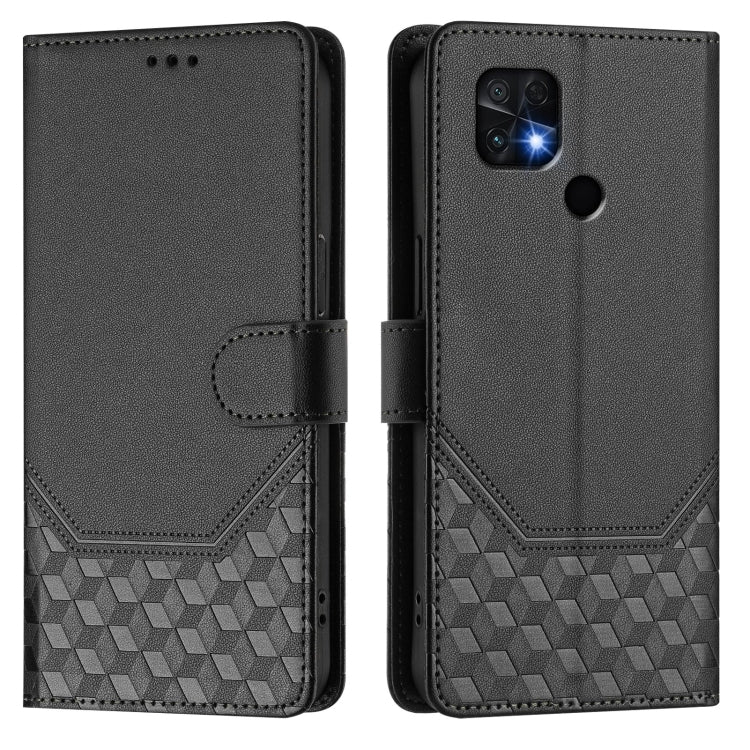 For Xiaomi Poco C40 / Redmi 10C Honeycomb Embossing RFID Leather Phone Case